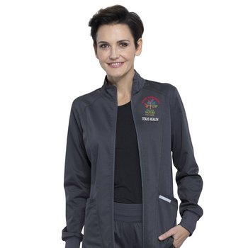 Healthcare Team Pride Cherokee® Women's Workwear Revolution Zip-Front Scrub Jacket - Embroidered Personalization Available from Positive Promotions