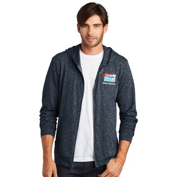 Nurse Appreciation District® Men's Medal Full-Zip Lightweight Hoodie Sweatshirt - Embroidered Personalization Available from Positive Promotions