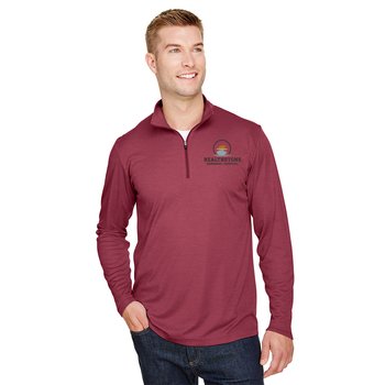 Team 365 Men's Zone Sonic Heather Performance Quarter-Zip Pullover - Embroidered Personalization Available from Positive Promotions