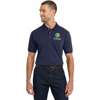 Port Authority® Unisex Heavyweight Cotton Piqué Polo - Embroidered Personalization Available from Positive Promotions
