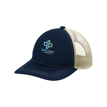 Port Authority® Unstructured Snapback Trucker Cap - Embroidered Personalization Available from Positive Promotions