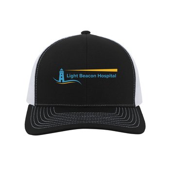 Pacific Headwear Contrast Stitch Trucker Snapback - Embroidered Personalization Available from Positive Promotions