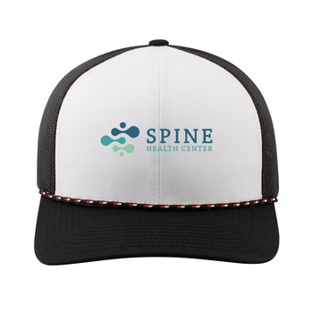 Pacific Headwear Trucker Snapback Braid Cap - Embroidered Personalization Available from Positive Promotions