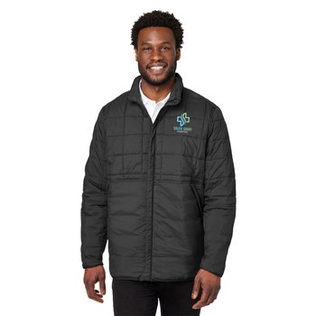 North End® Unisex Aura Fleece-Lined Puffer Jacket - Embroidered Personalization Available from Positive Promotions