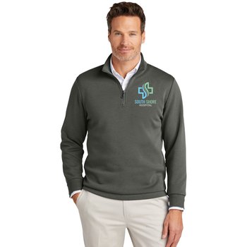 Brooks Brothers® Unisex Double-Knit Quarter-Zip Pullover - Embroidered Personalization Available from Positive Promotions