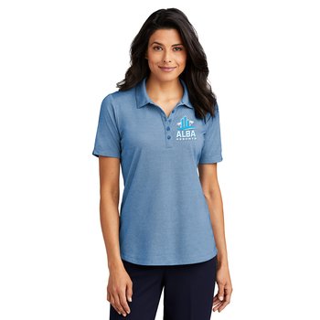 Port Authority® Women's Fine Piqué Blend Polo - Embroidered Personalization Available from Positive Promotions