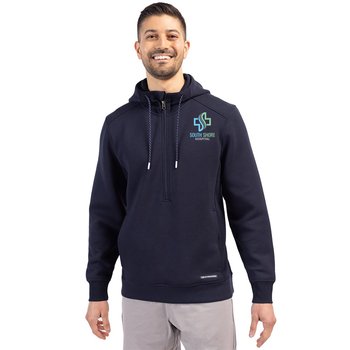 Cutter & Buck® Unisex Roam Eco Recycled Half-Zip Pullover Hoodie - Embroidered Personalization Available from Positive Promotions