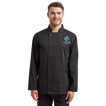 Artisan Collection by Reprime Unisex Long-Sleeve Sustainable Chef's Jacket - Embroidered Personalization Available from Positive Promotions