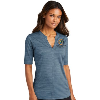 Port Authority® Women's Stretch Heathered Performance Polo - Embroidered Personalization Available from Positive Promotions