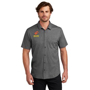 OGIO® Men's Extend Short-Sleeve Button-Up Shirt - Embroidered Personalization Available from Positive Promotions