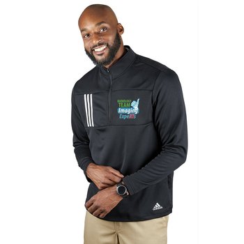 Radiology Team adidas® Men's 3-Stripes Double-Knit Quarter-Zip Pullover - Embroidered Personalization Available from Positive Promotions