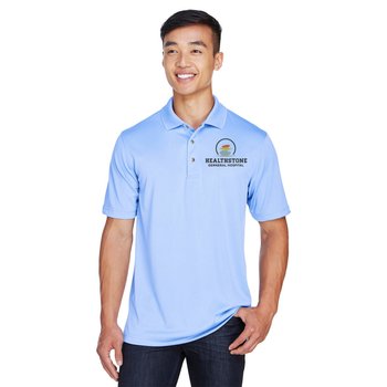 Harriton® Men's Advantage Snag Protection Plus Snap-Placket Polo - Embroidered Personalization Available from Positive Promotions