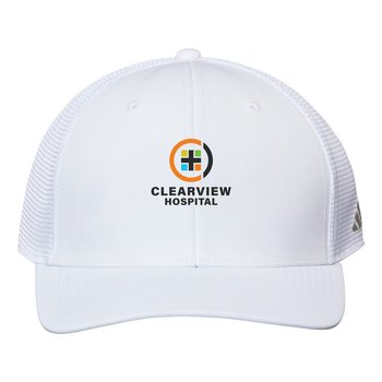 adidas® Sustainable Snapback Trucker Cap - Embroidered Personalization Available from Positive Promotions