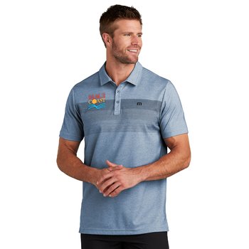 TravisMathew® Men's Coastal Chest Stripe Polo - Embroidered Personalization Available from Positive Promotions