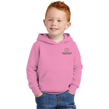 Port & Company® Toddler Core Fleece Pullover Hooded Sweatshirt - Embroidered Personalization Available from Positive Promotions