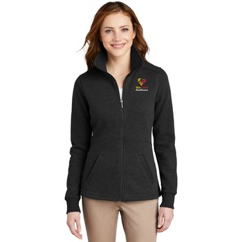 Port Authority® Women's Slub Fleece Full-Zip Jacket - Embroidered Personalization Available from Positive Promotions
