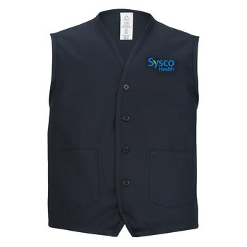 Unisex Twill Vest With Waist Pockets - Embroidered Personalization Available from Positive Promotions
