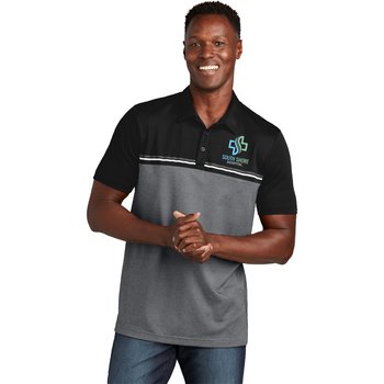 TravisMathew® Men's Sunset Blocked Polo - Embroidered Personalization Available from Positive Promotions