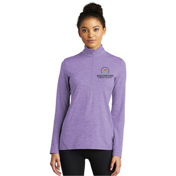 Sport-Tek® Women's Exchange 1.5 Long-Sleeve Half-Zip Pullover - Embroidered Personalization Available from Positive Promotions