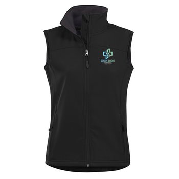 Fossa Apparel® Women's Uptown Soft-Shell Vest - Embroidered Personalization Available from Positive Promotions