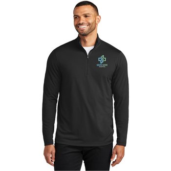 Port Authority® Men's Dry Zone® UV Micro-Mesh Quarter-Zip Pullover - Embroidered Personalization from Positive Promotions