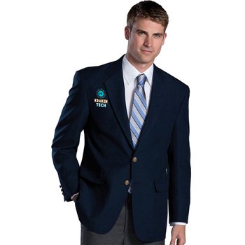 Men's Essential Polyester Blazer - Embroidered Personalization Available from Positive Promotions