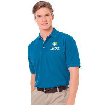 Blue Generation® Men's Egyptian Cotton Piqué Polo - Embroidered Personalization Available from Positive Promotions