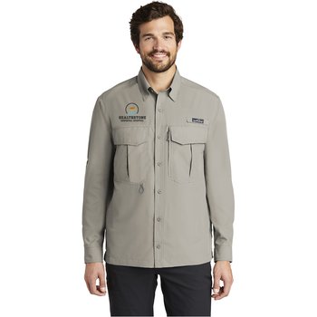 Eddie Bauer® Unisex Long-Sleeve Performance Fishing Shirt - Embroidered Personalization Available from Positive Promotions
