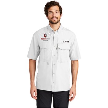 Eddie Bauer® Unisex Short-Sleeve Performance Fishing Shirt - Embroidered Personalization Available from Positive Promotions