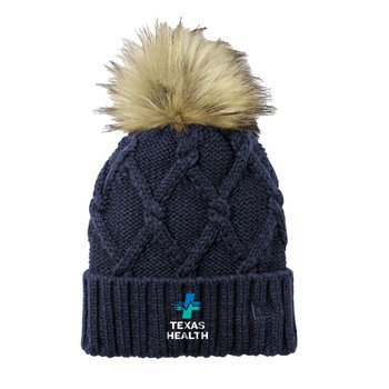 New Era® Faux-Fur Pom Beanie - Embroidered Personalization Available from Positive Promotions