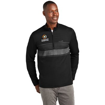TravisMathew® Men's Balboa Chest Stripe Quarter-Zip Pullover - Embroidered Personalization Available from Positive Promotions