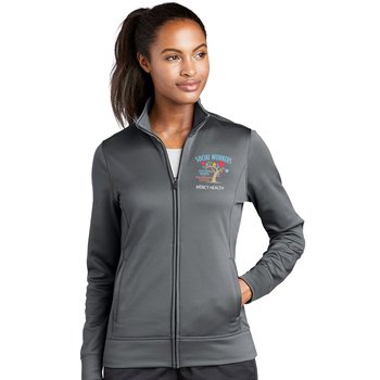 Social Workers Sport-Tek® Women's All-Season Lightweight Wicking Fleece Full-Zip Jacket - Embroidered Personalization Available from Positive Promotions