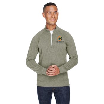 J America® Unisex Tri-Blend Fleece Quarter-Zip Pullover - Embroidered Personalization Available from Positive Promotions