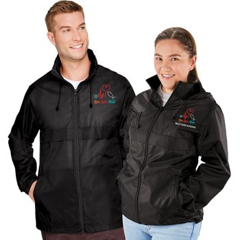 Nurses Team 365 Unisex Zone Protect Lightweight Jacket - Embroidered Personalization Available from Positive Promotions