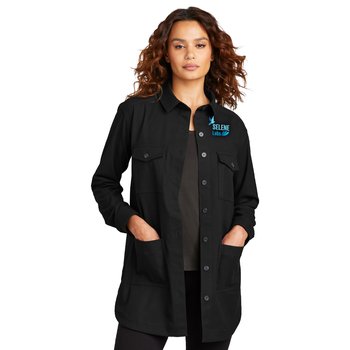 MERCER+METTLE Women's Long-Sleeved Twill Overshirt - Embroidered Personalization Available from Positive Promotions