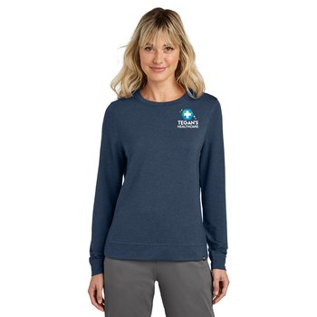 TravisMathew® Women's Long Weekend Crew Pullover - Embroidered Personalization Available from Positive Promotions