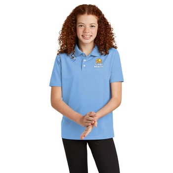 Sport-Tek® Youth UV Micropiqué Performance Polo - Embroidered Personalization Available from Positive Promotions