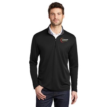 Port Authority® Men's Silk Touch Performance Quarter-Zip Pullover - Embroidered Personalization Available from Positive Promotions