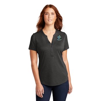Sport-Tek® Women's Endeavor Henley - Embroidered Personalization Available from Positive Promotions
