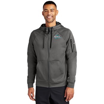 Nike® Unisex Therma-FIT Pocket Full-Zip Fleece Hoodie - Embroidered Personalization Available from Positive Promotions