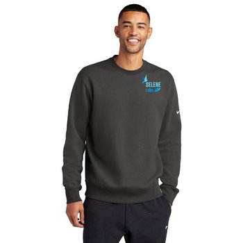 Nike® Unisex Club Fleece Sleeve Swoosh Crew - Embroidered Personalization Available from Positive Promotions