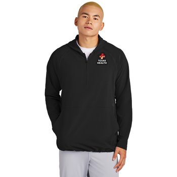Sport-Tek® Unisex Repeat Quarter-Zip Long-Sleeved Hooded Jacket - Embroidered Personalization Available from Positive Promotions