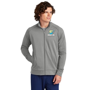 Sport-Tek® Men's Sport-Wick® Stretch Wicking Full-Zip Cadet Jacket - Embroidered Personalization Available from Positive Promotions
