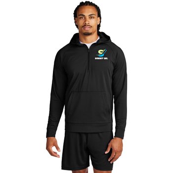 Sport-Tek® Men's Sport-Wick® Stretch Wicking Half-Zip Hoodie - Embroidered Personalization Available from Positive Promotions
