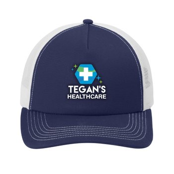 Port Authority® Low-Profile Snapback 5-Panel Trucker Cap - Embroidered Personalization Available from Positive Promotions