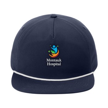 Port Authority® 5-Panel Poly Rope Cap - Embroidered Personalization Available from Positive Promotions