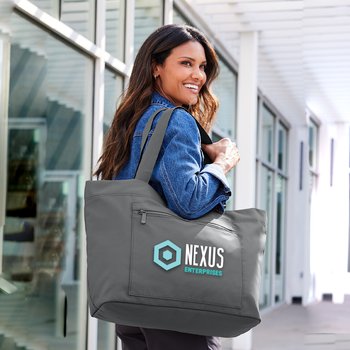 Port Authority® Matte Carryall Tote Bag - Embroidered Personalization Available from Positive Promotions