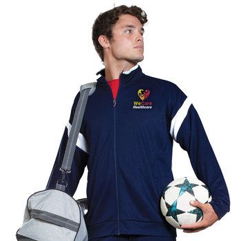 Holloway® Unisex Limitless Varsity Stripe Track Jacket - Embroidered Personalization Available from Positive Promotions