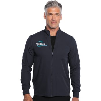Med Couture Men's Rothwear Insight-® 3-Pocket Zip-Front Scrub Jacket - Embroidered Personalization Available from Positive Promotions