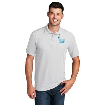 Port & Company® Men's Core Blend Stain-Release Piqué Polo - Embroidered Personalization Available from Positive Promotions